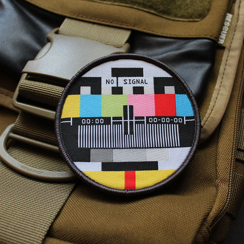 Sewing Labels - NO SIGNAL ультратонкая тканая этикетка, значок,