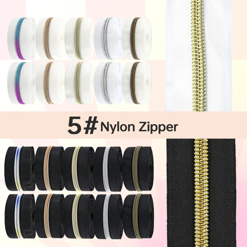 Textile And Sewing Supply - 5/10/20 метров черной/белой ленты-молнии 5 #