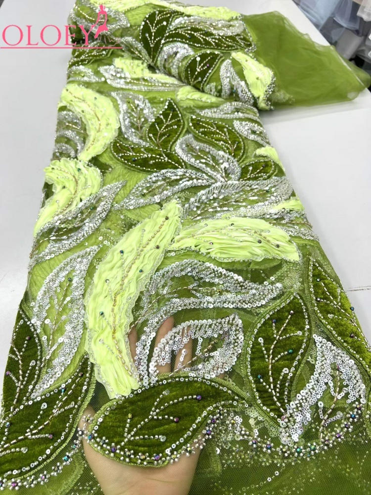 Sewing Velvet Fabric - Роскошная африканская ткань OLOEY с пайетками