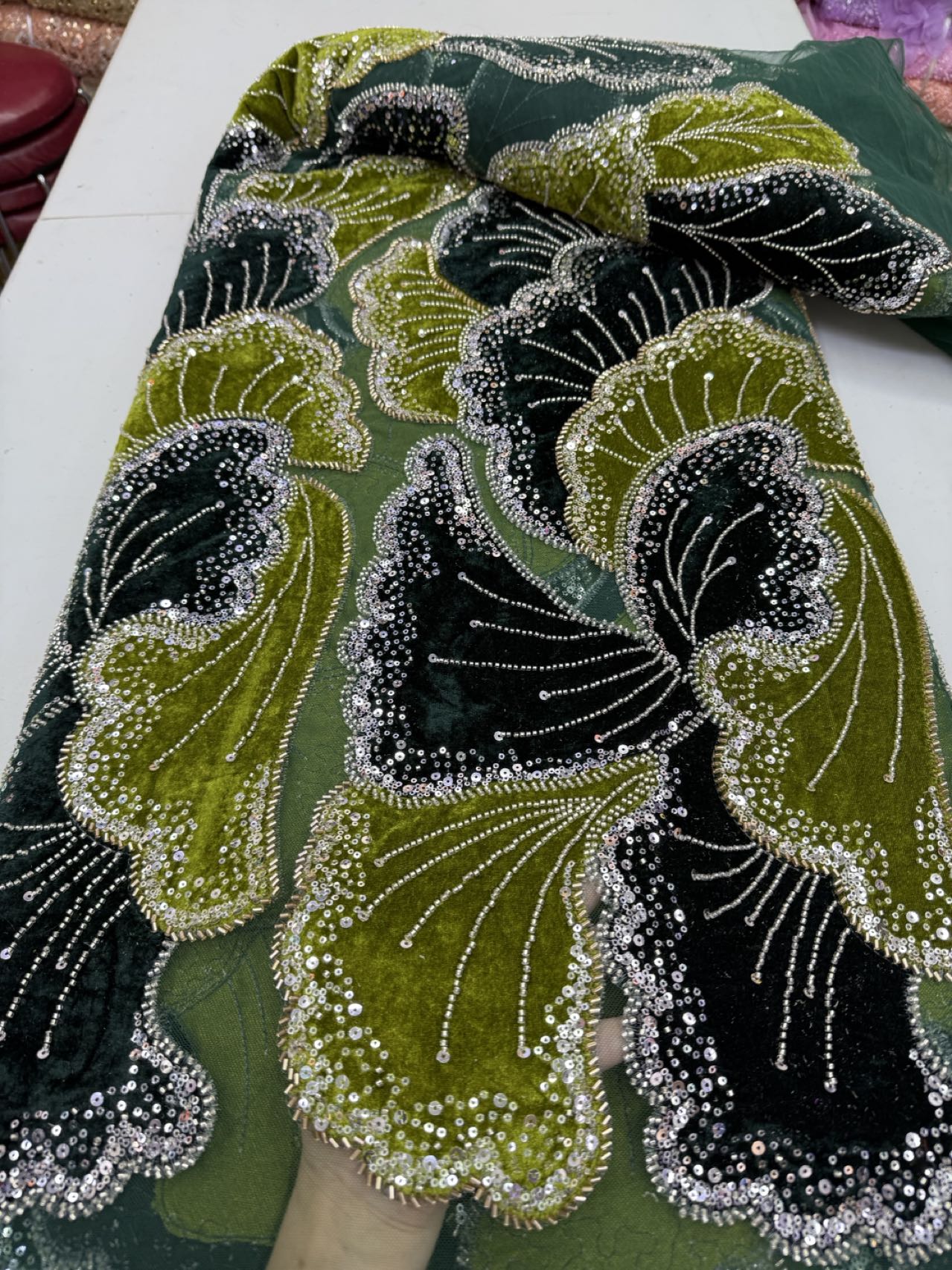 Роскошная ткань из тюля с пайе – обзор и цена Sewing Velvet Fabric