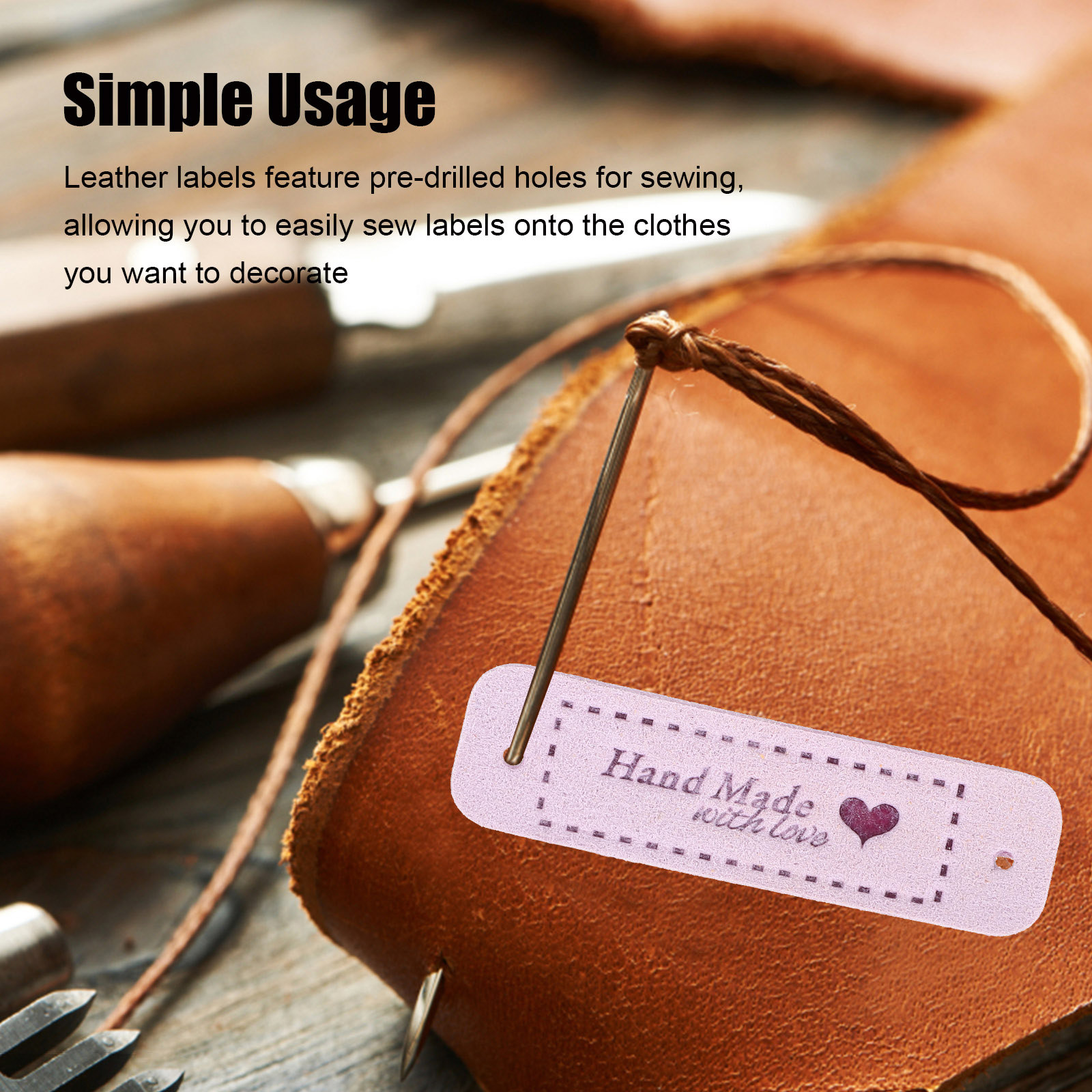 60 шт. ручных этикеток с тисне – обзор и цена Sewing Labels
