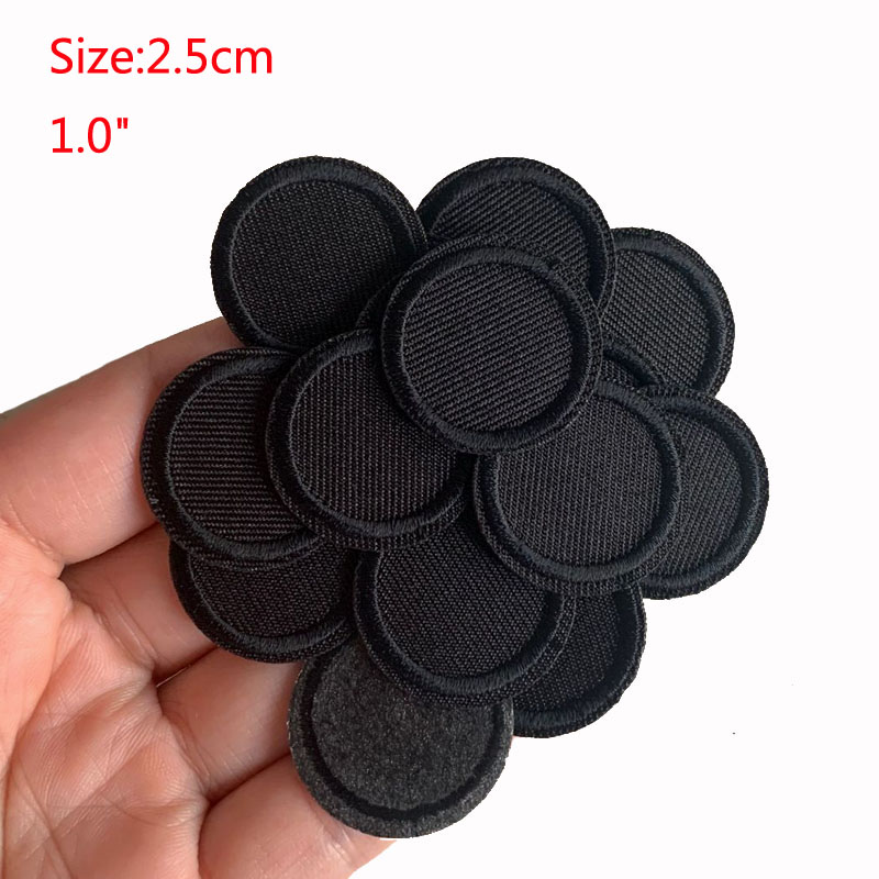 5 шт. черные круглые нашивки д – обзор и цена Velcro Sew On