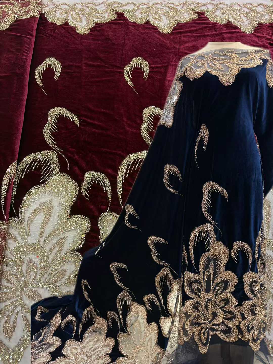 Африканская бархатная тяжелая  – обзор и цена Sewing Velvet Fabric
